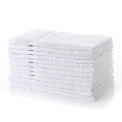 12 Pack XL White Terry Towels (Size: 16 x 27)