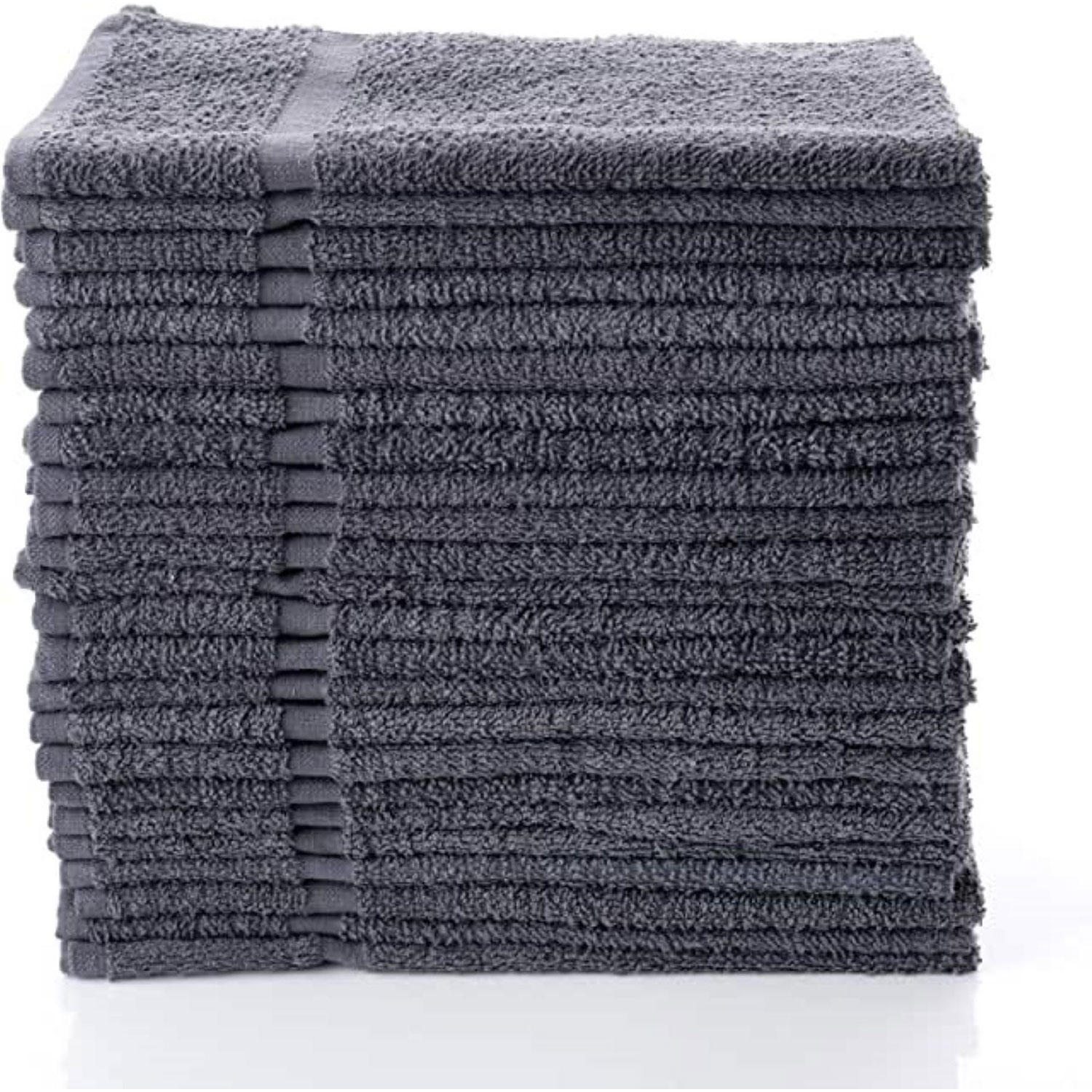 Hometex 100% Cotton Lightweight Hand Towels 12-pk. (16' x 27'), Gray