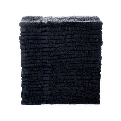 Mellanni Hand Towels 100% Cotton 16 inchx28 inch, 6 Pack, Black, Size: 16 x 28