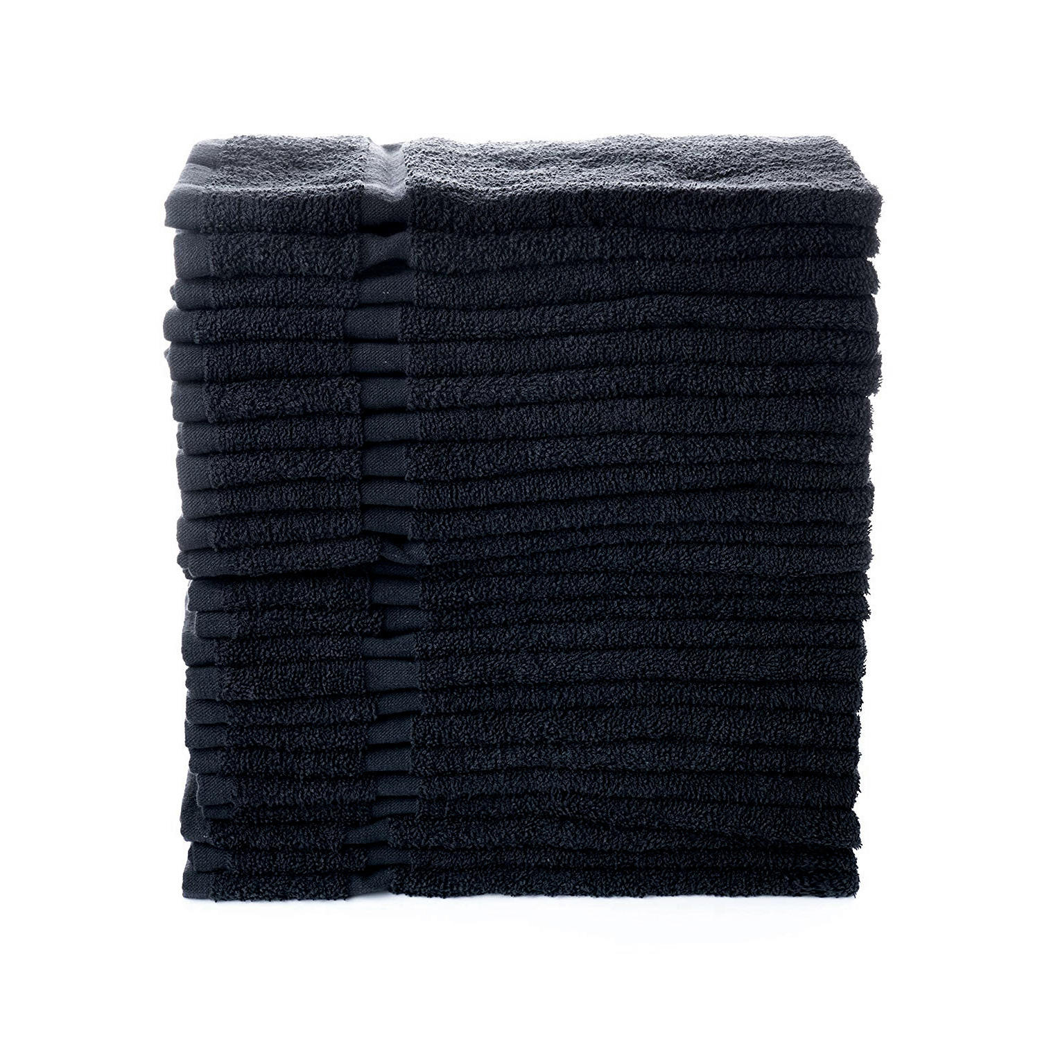 Hometex 100% Cotton Lightweight Hand Towels 12-pk. (16' x 27'), Black