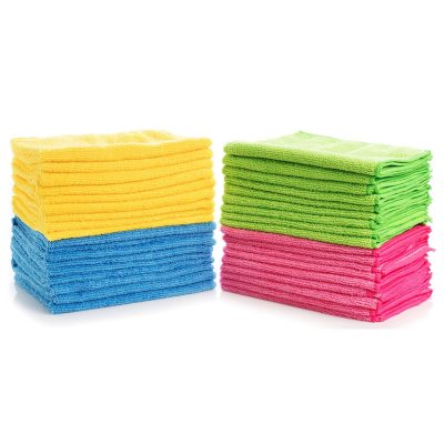 Hometex Microfiber Towels (72-Pack - 2 Boxes)