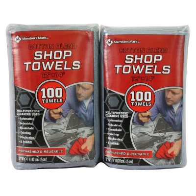 Hyper Tough 100% Cotton White Multi-Purpose Terry Towels - Each