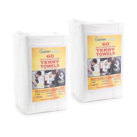 Hometex Auto Detailing Terry Cloths 120pk., White, 14" x 17'