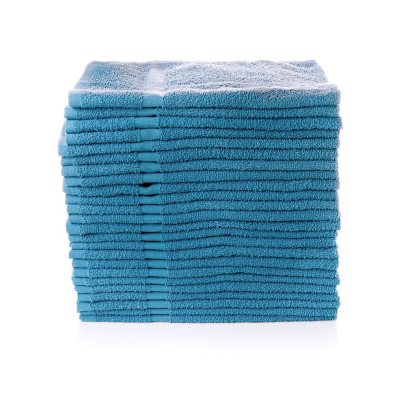 Centex Manchester Mills Hand Towels White/Blue 12 Pack 40 x 19 Striped