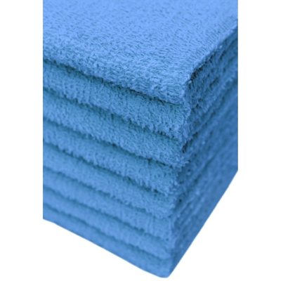 Terry Cloth Wash Rags - 12 x 12 - Blue - Cleaning Rags