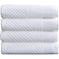Hometex 4 Pack Super Sized Popcorn Drying Towels (Rose), 27" x 54"