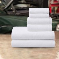 Hometex 100% Cotton XL Popcorn Drying Towel Set 6-pk., White
