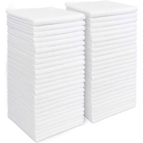 Hometex Microfiber Detail Towels, White 15" x 18"