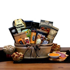 Gourmet Nut & Sausage & Cheese Gift Basket 
