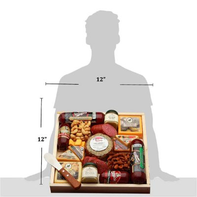  Deluxe Meat & Cheese Lovers Sampler Tray - Meat & Cheese Gift  - Meat & Cheese Charcuterie : Grocery & Gourmet Food