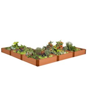Classic Sienna Raised Garden Bed 'L' Shaped 12' x 12' x 11" - 1" Profile