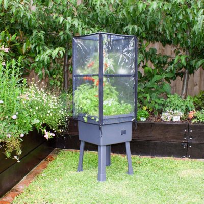 Patio Ideas SelfWatering Elevated Planter with Trellis Frame and