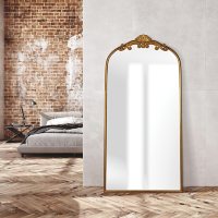 Azalea Park Gold Metal Filigree Leaner Framed Wall Mirror