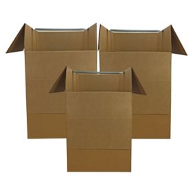 uBoxes Large Corrugated Wardrobe Moving Boxes(Bundle of 3) 24" x24"x 40"
