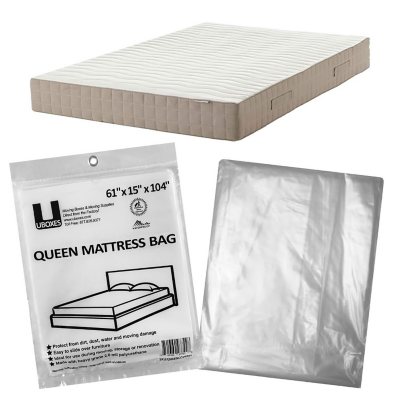 uBoxes Queen Mattress Bag 61x15x104, 2 Mil, 1 Pack Protector Box