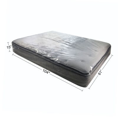 Queen Mattress Bag For Moving Heavy Duty Plastic Cover Protector 5 Mil Thic... 