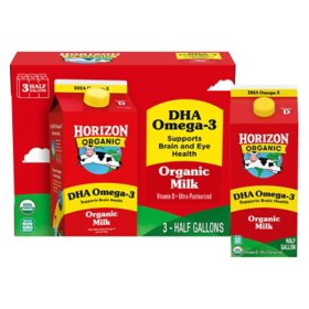 Horizon Organic Whole Milk with DHA 64 fl. oz., 3 pk.