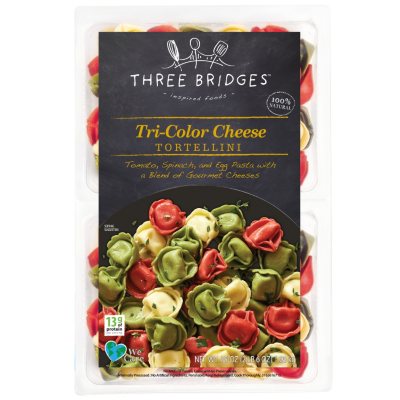 Three Bridges Tri-Color Cheese Tortellini (38 oz.) - Sam's Club