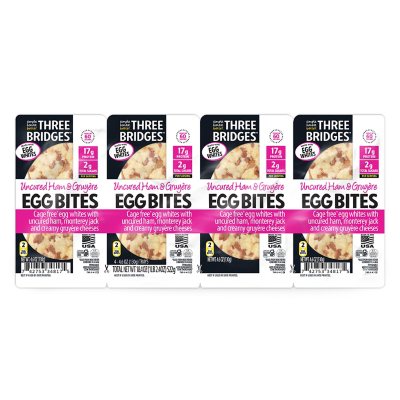 Three Bridges Ham and Gruyere Egg Bites (4 pk.) - Sam's Club