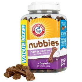 Arm & Hammer, Chicken Flavored Nubbies Dental Treats for Dogs, 139 pcs		