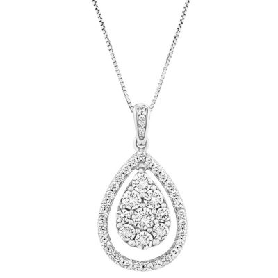 1 CT. T.W. Diamond Pendant in 14K White Gold - Sam's Club