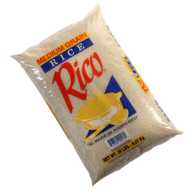 Rico Medium Grain Rice, 20 lbs.
