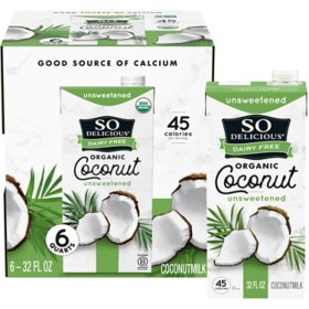 So Delicious Dairy Free Organic Coconut Milk Aseptic 32 fl. oz., 6 pk.