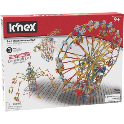 K Nex Thrill Rides 3 In 1 Classic Amusement Park Building Set 744 Pieces Sam S Club