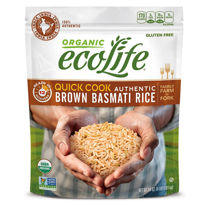 EcoLife Quick Cook Authentic Brown Basmati Rice (4 lbs.)