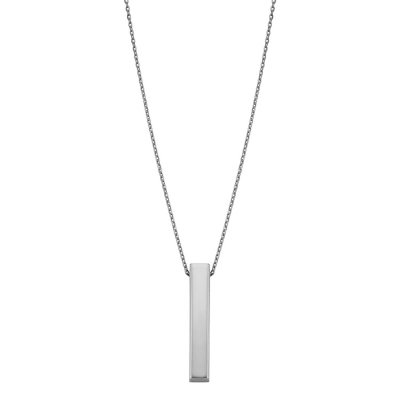 Solid gold vertical 2024 bar necklace