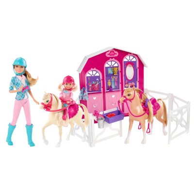 barbie pink passport horses and ranch giftset walmart