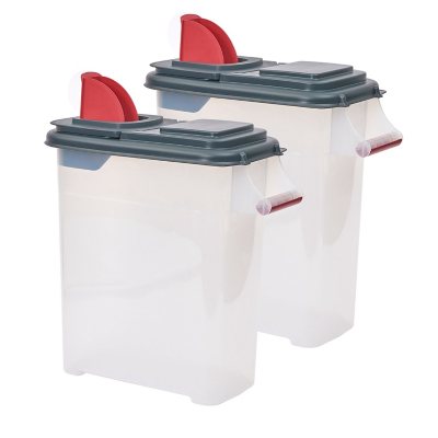 Iris Large Multi-Purpose Plastic Bins, 4 Pack, Primary