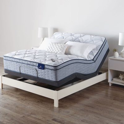 Serta Perfect Sleeper Ashbrook Eurotop Queen Mattress and Motion Essentials IV Adjustable Base