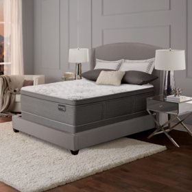 Serta Masterpiece Leopold Plush Eurotop Queen Mattress Set Sam S