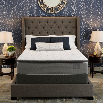 Serta Bellagio At Home Queen Cushion Firm Pillowtop Mattress Set Sam S Club