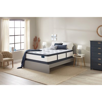 Serta kerrington cushion firm pillowtop queen hot sale mattress set