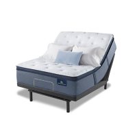 Serta Perfect Sleeper Pinecrest Plush Pillowtop King Mattress and Motion Essentials IV Adjustable Base Set