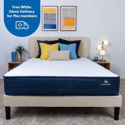 Serta Bleu Embrace Hybrid King n/a +9' boxspring:- King, +9' boxspring