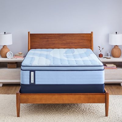 Sealy Posturepedic Palomar Medium Euro Pillow Top Mattress Set:- King, +Ease Adj Base
