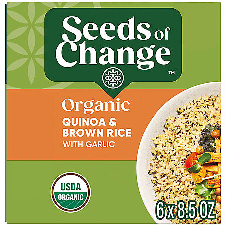 Seeds of Change Certified Organic Quinoa and Brown Rice with Garlic (8.5 oz., 6 pk.)