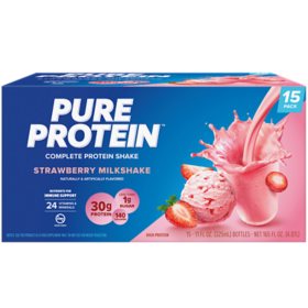 Pure Protein Strawberry Protein Milkshake (11 fl. oz.,15 ct.)