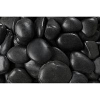 30 lb. Black Grade A Polished Pebble 1-2in.