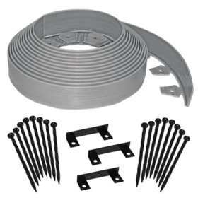 EasyFlex 2.5" Tall Wall No-Dig Landscape Edging Kit - 40', Gray