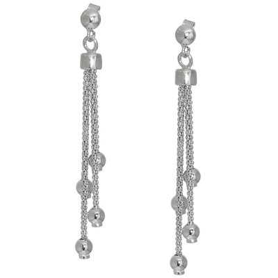 Sterling Silver Beaded Tassel Earrings Sam's Club