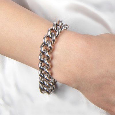 Curb Chain Bracelet Silver