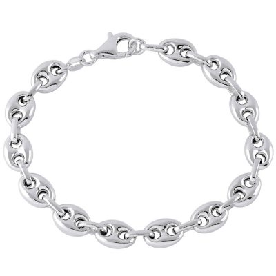 Italian Sterling Silver Puffy Mariner Chain Bracelet - Sam's Club