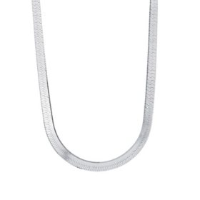 Italian Sterling Silver 5.4mm Herringbone Chain Necklace		
