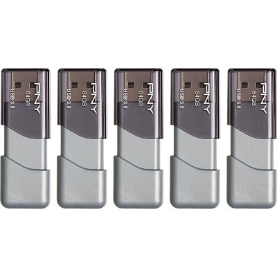 PNY 64GB Attaché 3 USB  Flash Drive, 5-Pack - Sam's Club
