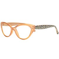 XOX Betsey Johnson Blue Light Blocking Glasses with Cloth and Pouch, Tan
