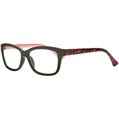 XOX Betsey Johnson Blue Light Blocking Glasses with Cloth and Pouch Black Sam s Club